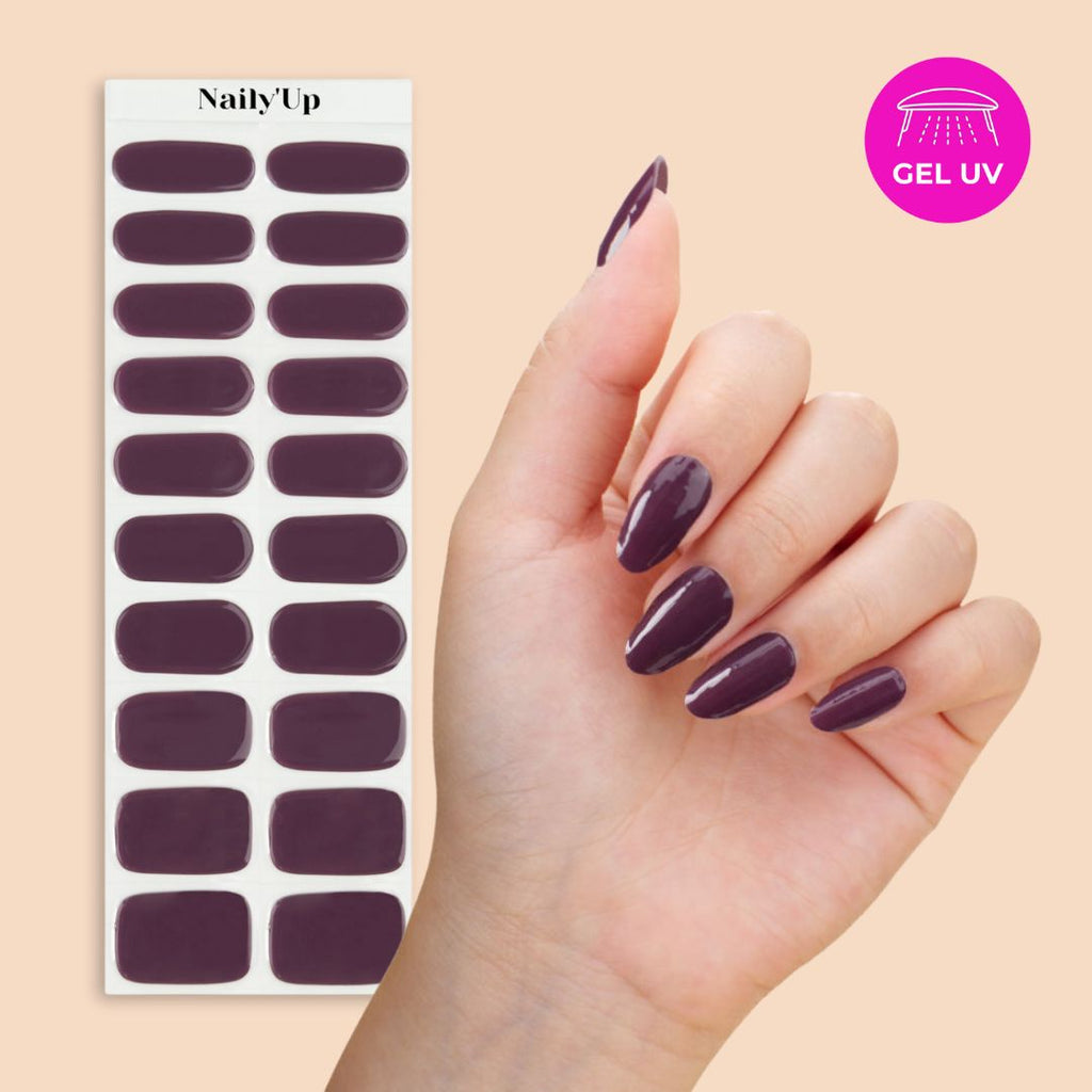 ongle en gel - Aubergine