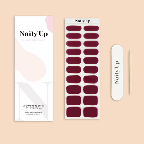 ongles en gel - Bordeaux Chic