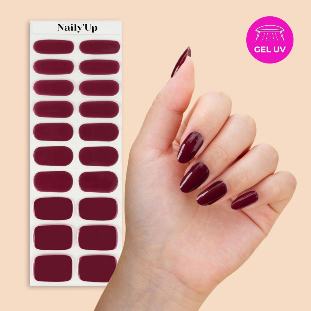 ongle en gel - Bordeaux Chic