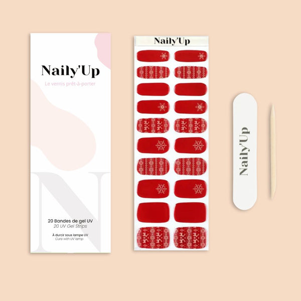 ongles en gel - Pull de Noël