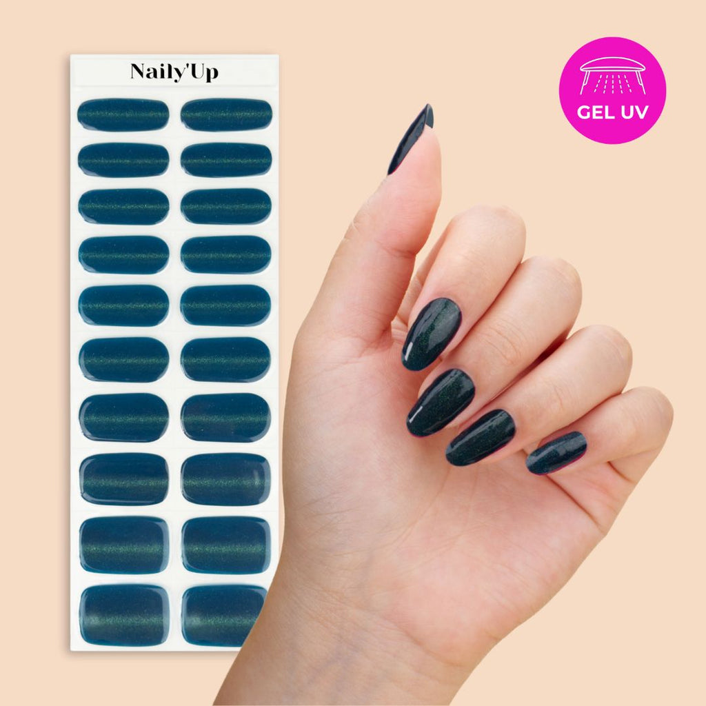 ongle en gel - Green Cat Eye