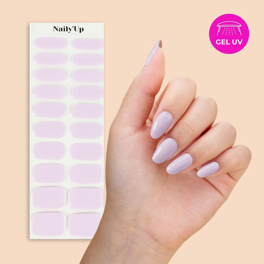 ongle en gel - Lilas Pastel