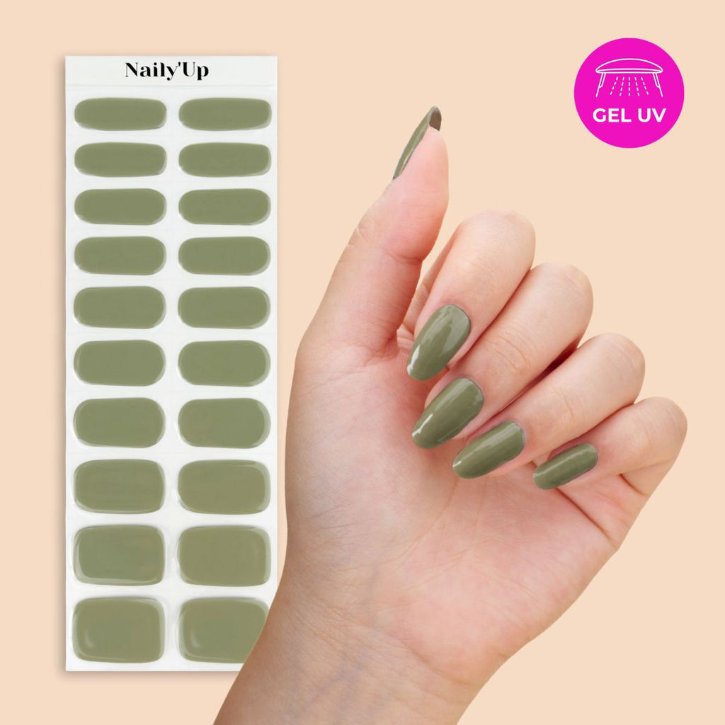 ongle en gel - Vert Khaki