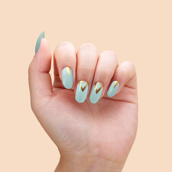 Stickers pour ongles - Mint Goldy