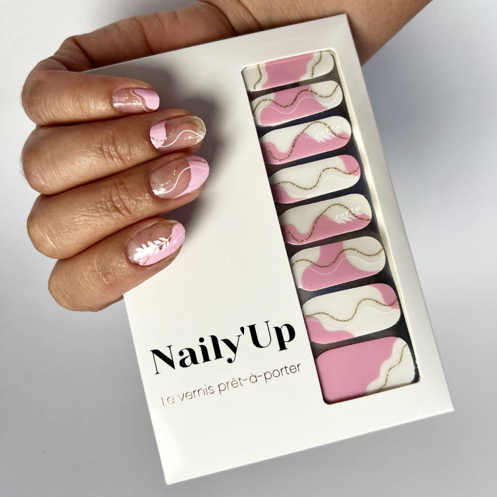 Vernis autocollant - Pink Waves