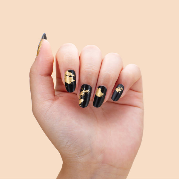 Stickers pour ongles - Black gold
