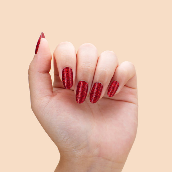 Stickers pour ongles - shining red