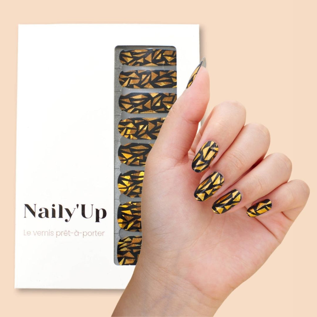 Nail stickers - golden glow