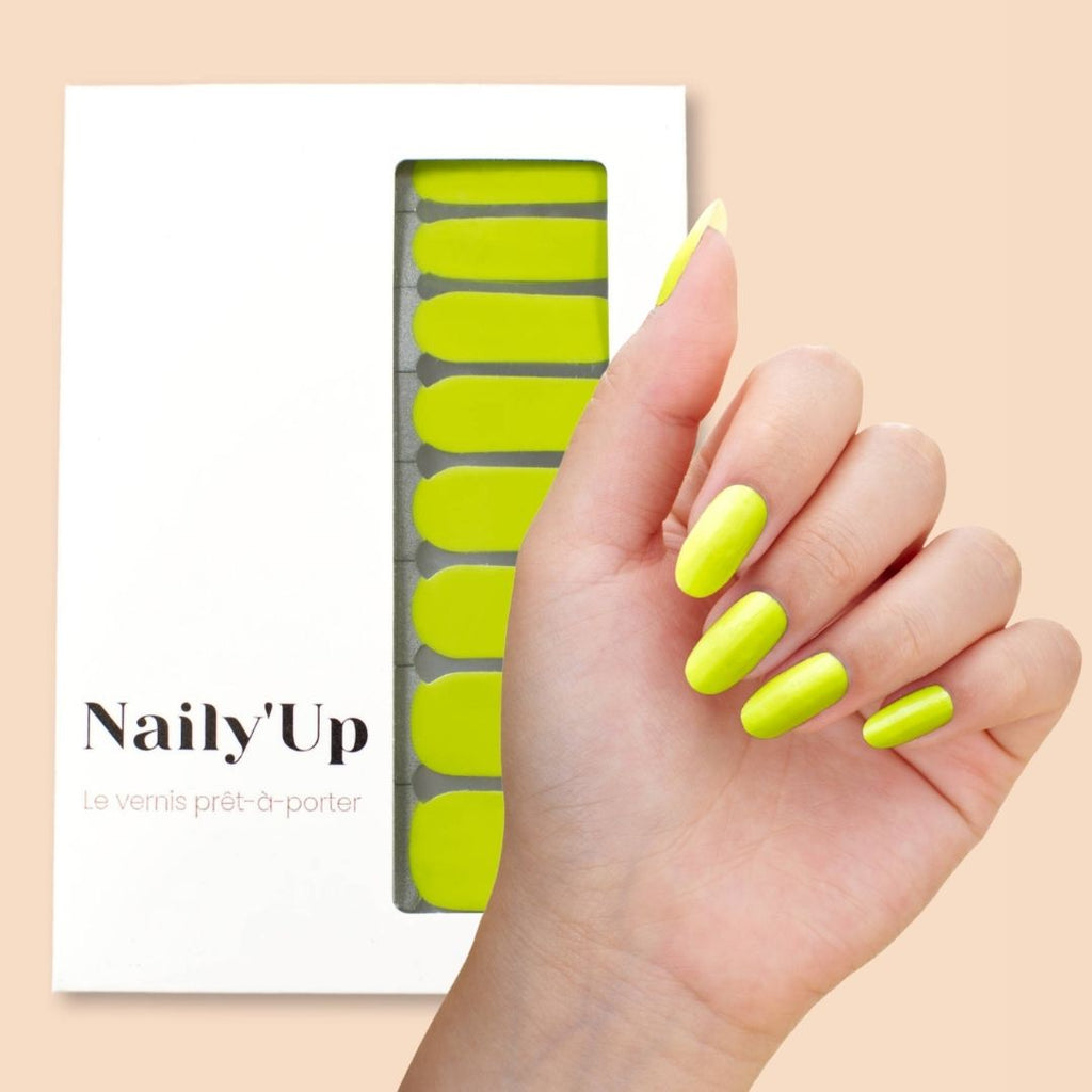 Nail stickers - neon yellow
