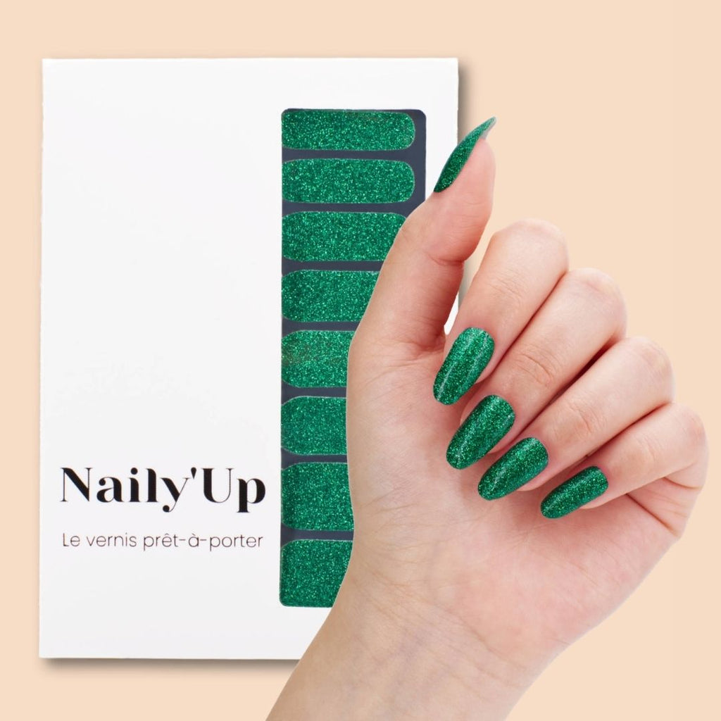 Nail stickers - shining green