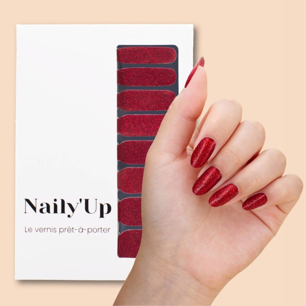 Nail stickers - shining red