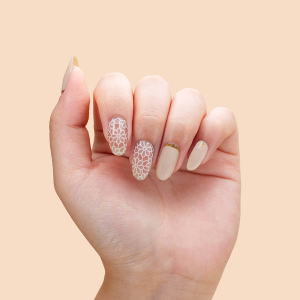 Stickers pour ongles - Nude Flowers